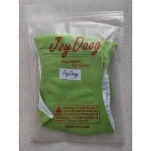 Joy Doog Belly Band Dog Diaper Size M Green Reusable